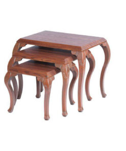 میز عسلی سه عددی چوبی مدل 0058