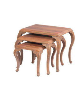 میز عسلی سه عددی چوبی مدل 0058