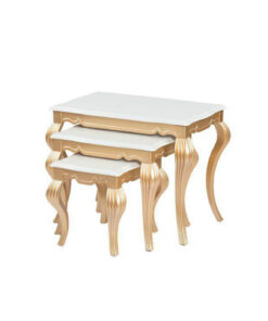 میز عسلی سه عددی چوبی نیولوکس مدل 0064