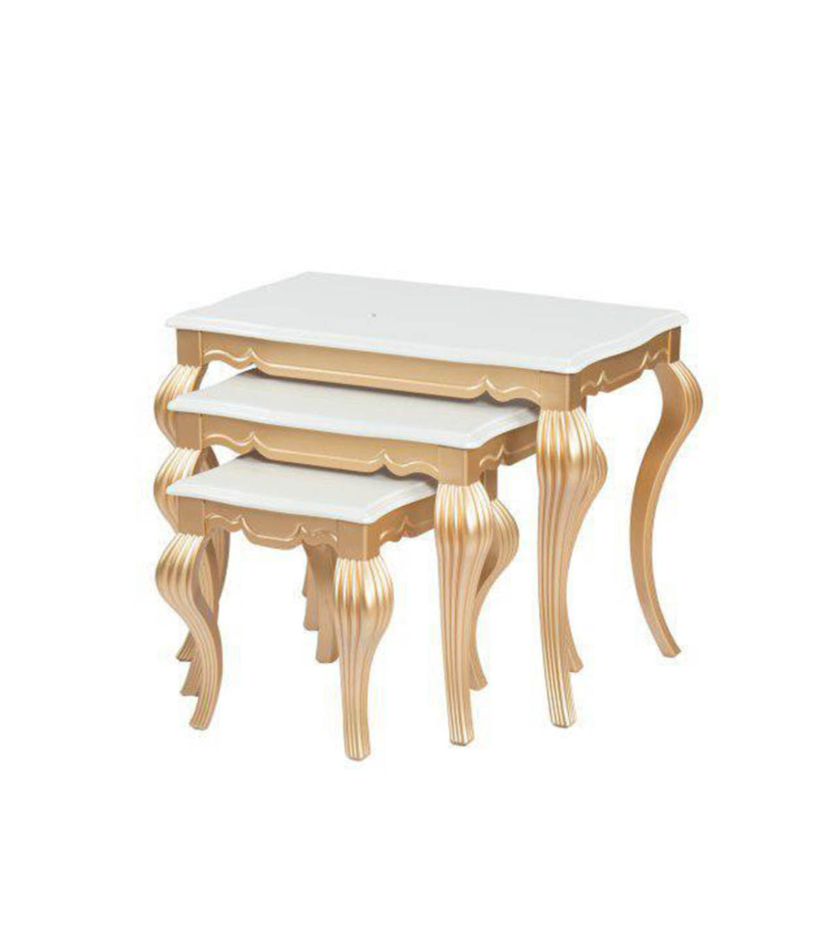 میز عسلی سه عددی چوبی نیولوکس مدل 0064