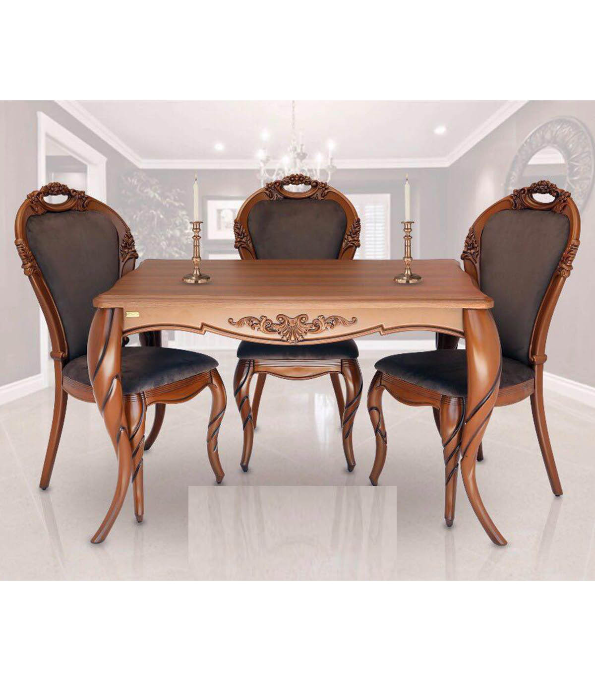 ست میز ناهار خوری 4 نفره و صندلی پلیمری مدل 0070