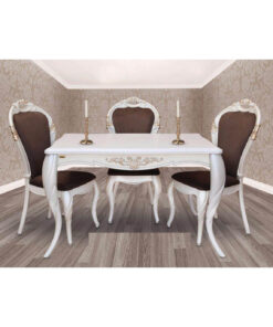 ست میز ناهار خوری 4 نفره و صندلی پلیمری مدل 0070