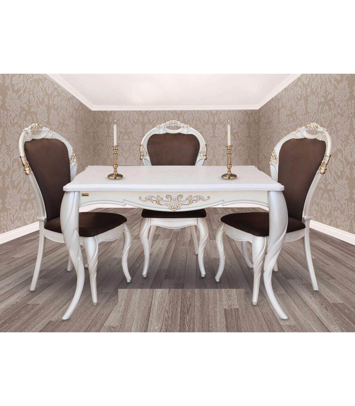 ست میز ناهار خوری 4 نفره و صندلی پلیمری مدل 0070