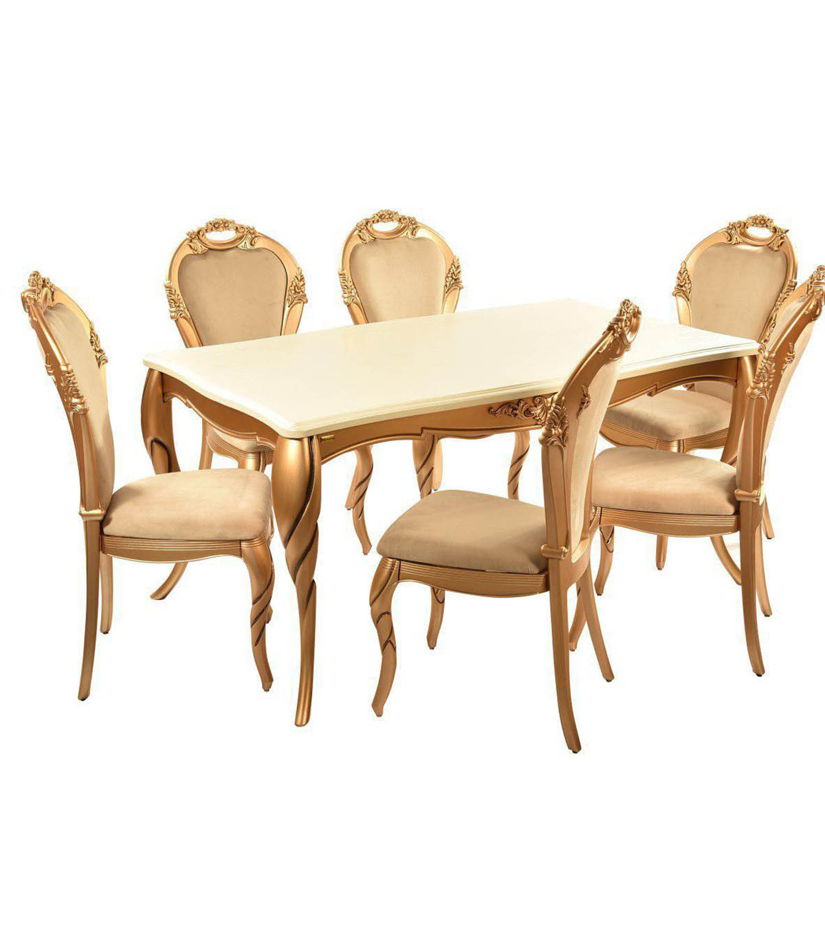 ست میز ناهار خوری 6 نفره و صندلی پلیمری مدل 0070