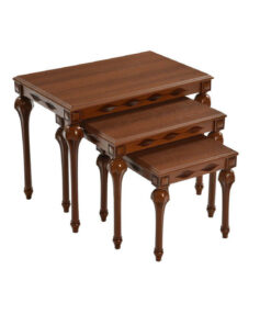 میز عسلی سه عددی پایه خراطی پلیمری مدل 0081