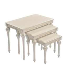 ست میز عسلی و میز وسط پایه خراطی مدل 0081