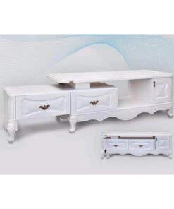 میز تلویزیون چوبی دو طبقه کشودار مدل 220