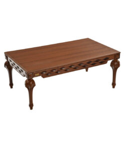 میز جلو مبلی پایه خراطی پلیری کشودار مدل 0081