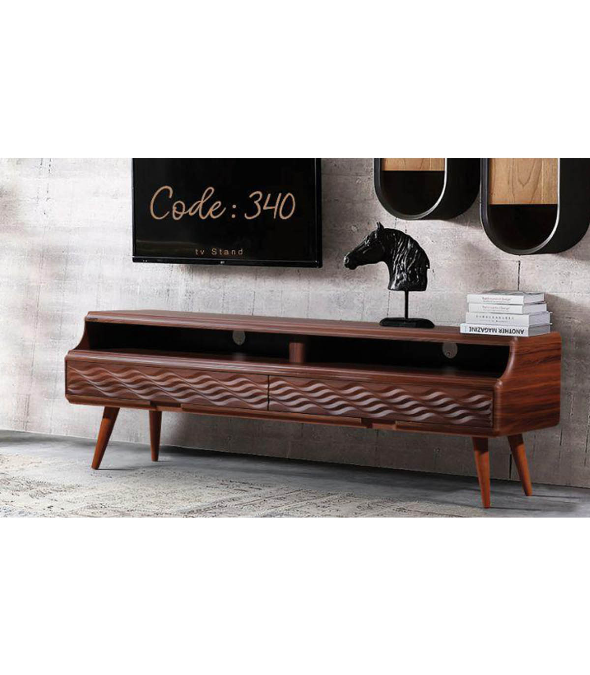 میز تلویزیون مدرن طرح مواج مدل 340