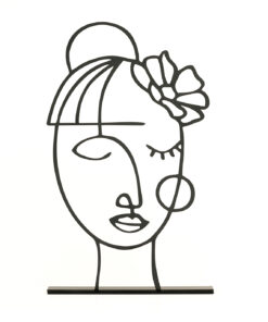 مجسمه مینیمال فلزی مدل آرت دختر کد 7092