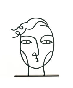 مجسمه مینیمال فلزی مدل آرت پسر کد 7091