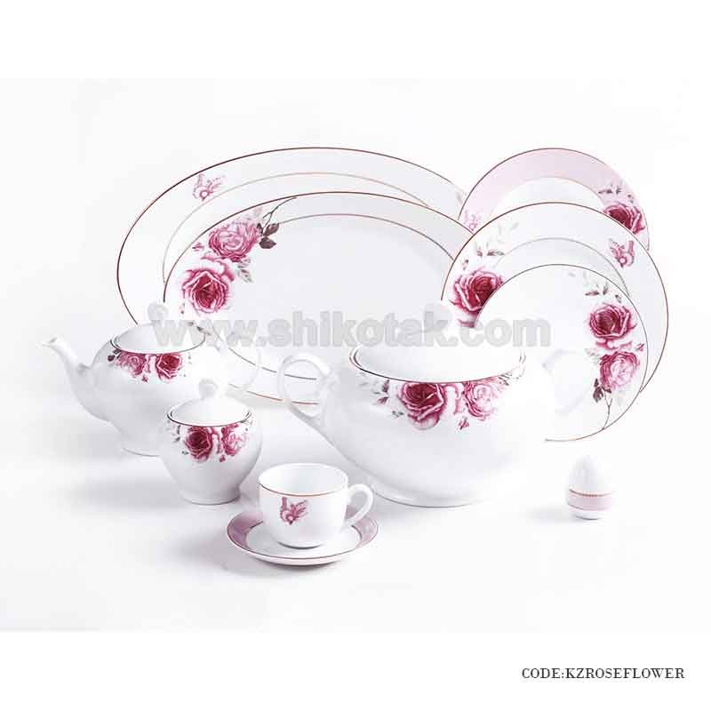 سرویس غذاخوری 6 نفره زرین طرح رز فلاور