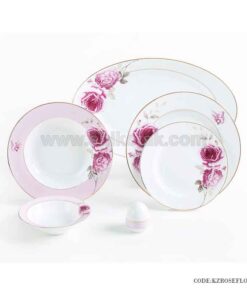سرویس غذاخوری 6 نفره زرین طرح رز فلاور