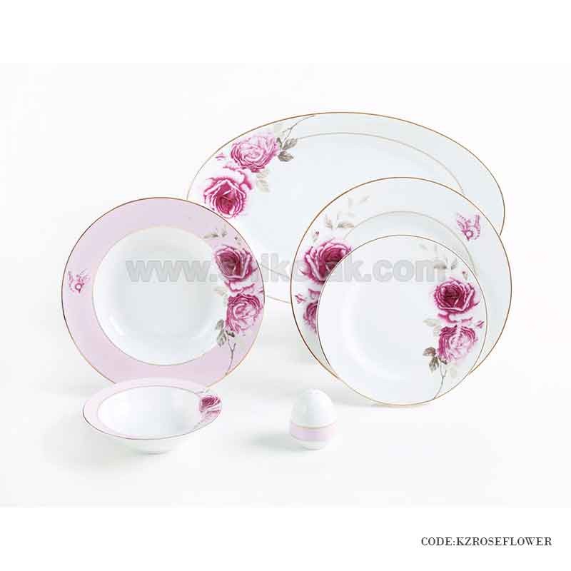سرویس غذاخوری 6 نفره زرین طرح رز فلاور