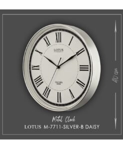 ساعت دیواری عدد رومی مدل SILVER DAISY