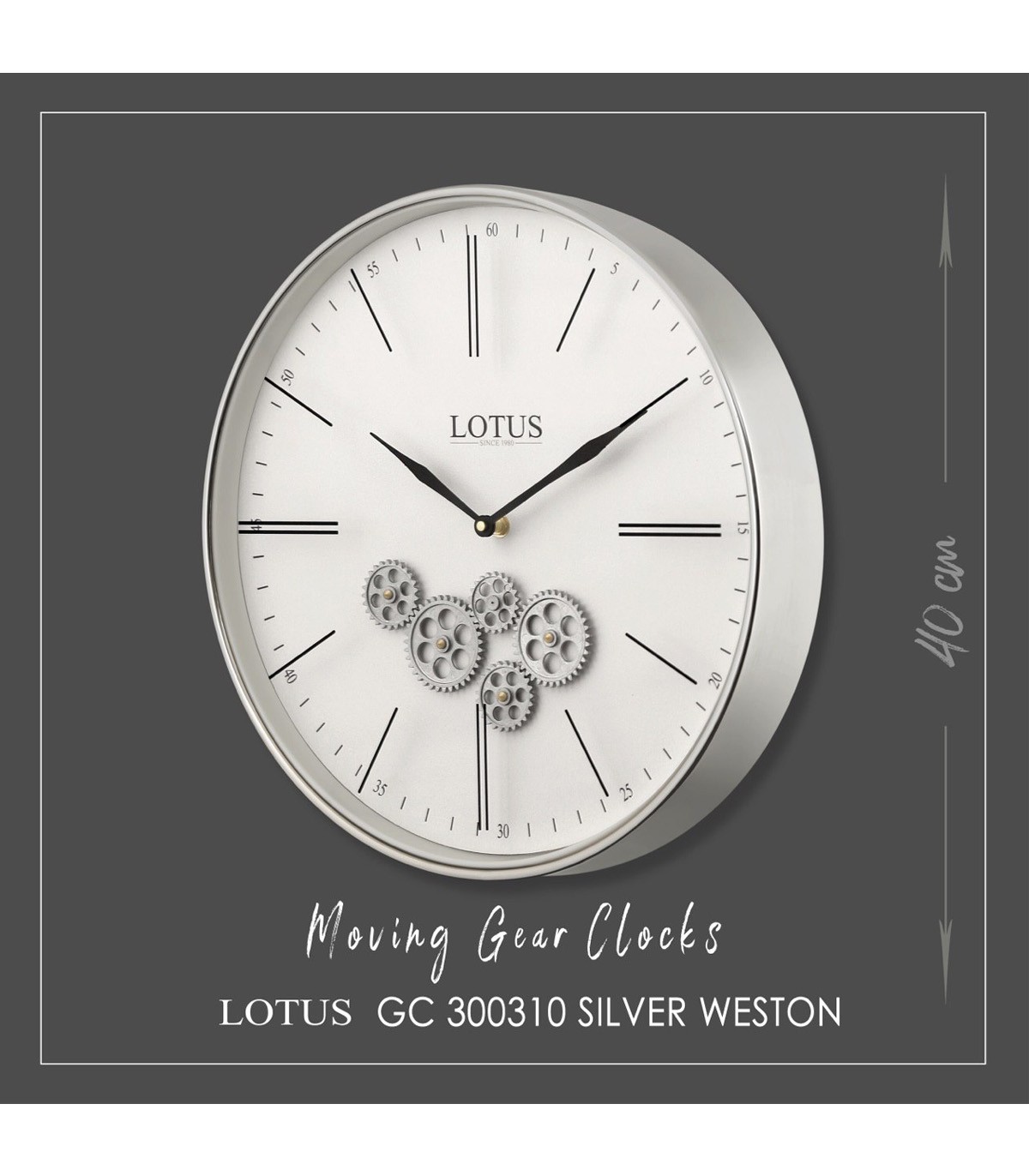 ساعت دیواری چرخ دنده دار مدل SILVER WESTON