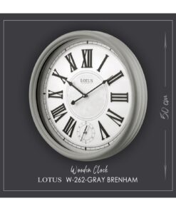 ساعت دیواری گرد چوبی مدل BRENHAM