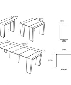 میز ناهارخوری 2 تا 10 نفره جمع شونده مدل جمعینو