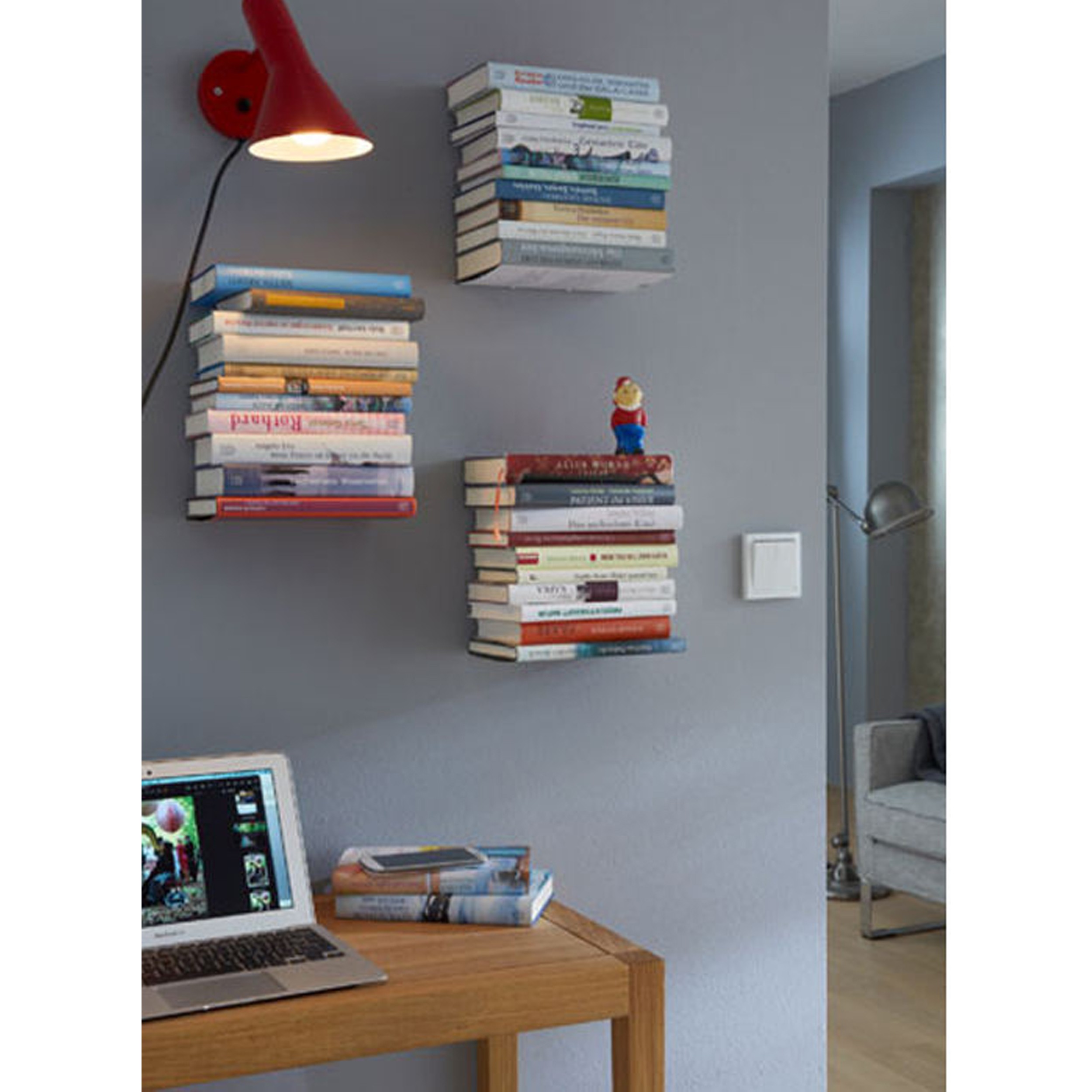 شلف دیواری فلزی معلق پک شش تایی