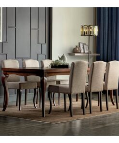 ست میز ناهار خوری شش نفره چوبی مدل anet