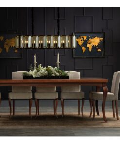 ست میز ناهار خوری شش نفره چوبی مدل anet