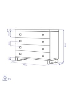 دراور چوبی مدل CHILAN