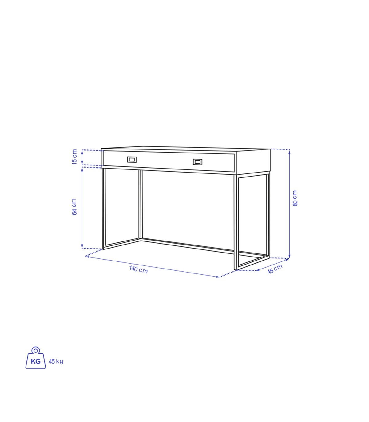 میز آرایش تک کشو مدرن مدل CHILAN