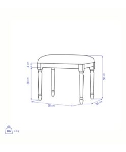 صندلی دراور چوبی مدل ELENA