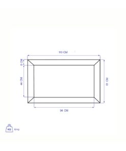 آینه مستطیلی دیواری طرح ELENA