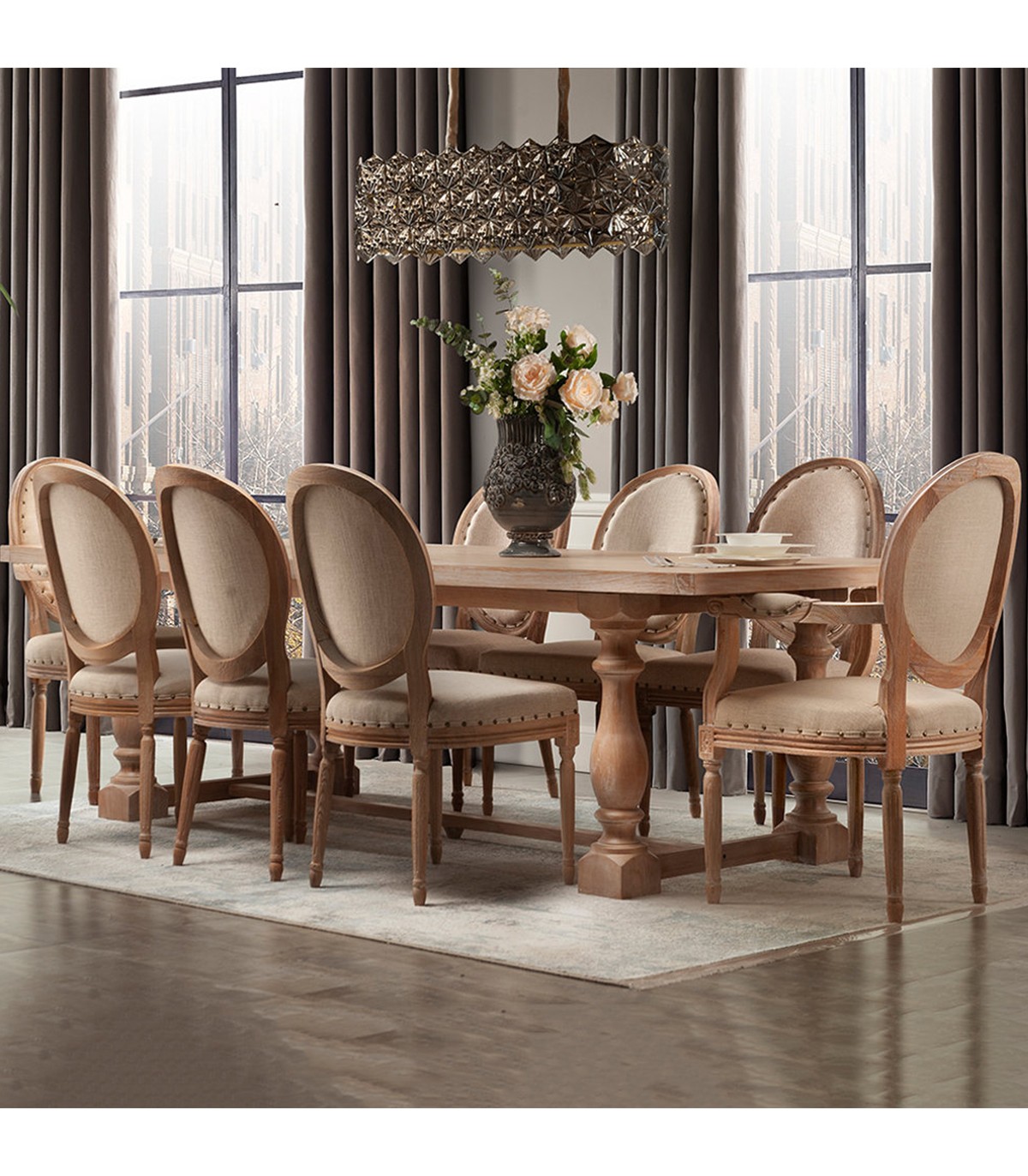 ست میزناهارخوری 8 نفره چوبی کدل ELENA