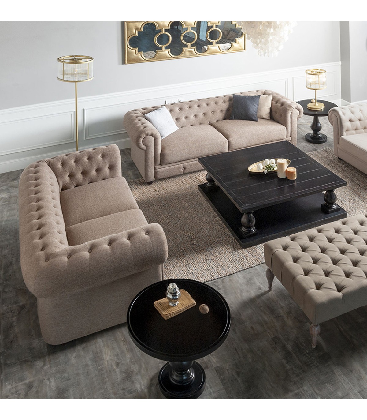 ست مبلمان هفت نفره چستر مدل ELENA