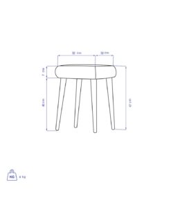 صندلی بدون پشتی دراور مدل KIA