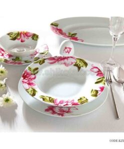 ظروف چینی 6 نفره زرین طرح لیلین