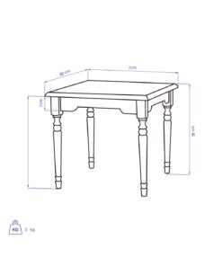 میز عسلی مربعی مدل LARISA