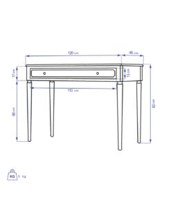 میز آرایش تک کشو مدل LARISA
