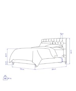 تخت خواب دو نفره مدرن مدل LARISA