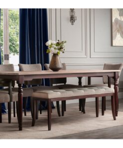 میز ناهار خوری 8 نفره پایه خراطی مدل LARISA