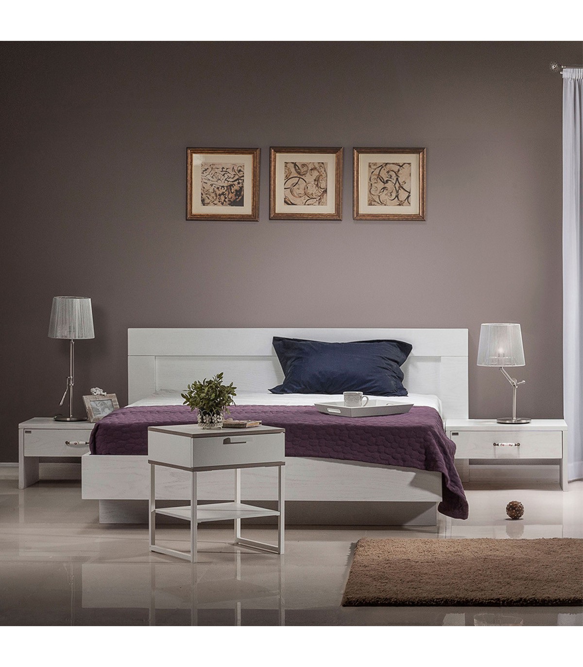 تخت دو نفره مدرن تولیکا مدل LANA