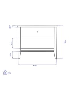 پاتختی تک کشو مدل TOYA