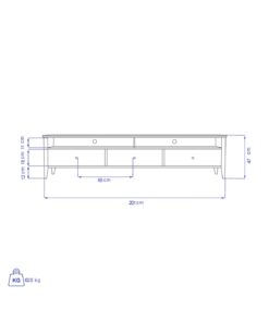 میز TV مدرن چوبی مدل TOYA