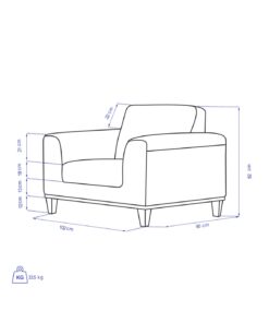مبل تک نفره تولیکا مدل Toya