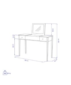 میز آرایش چوبی تولیکا مدل TOYA