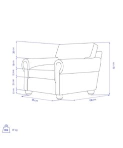 مبل تک نفره راحتی مدرن مدل VERTA