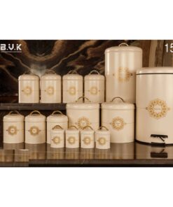 سرویس آشپزخانه بانکه 15 عددی کرم طلایی مدل PAON CREAM