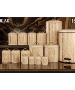 سرویس آشپزخانه بانکه 15 عددی کرم طلایی مدل LOTUS CREAM