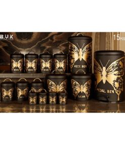 سرویس آشپزخانه بانکه 15 عددی مشکی طلایی مدل BEAUTY BLACK