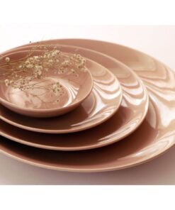 سرویس چینی شش نفره 30 پارچه ساده مدل چشمه