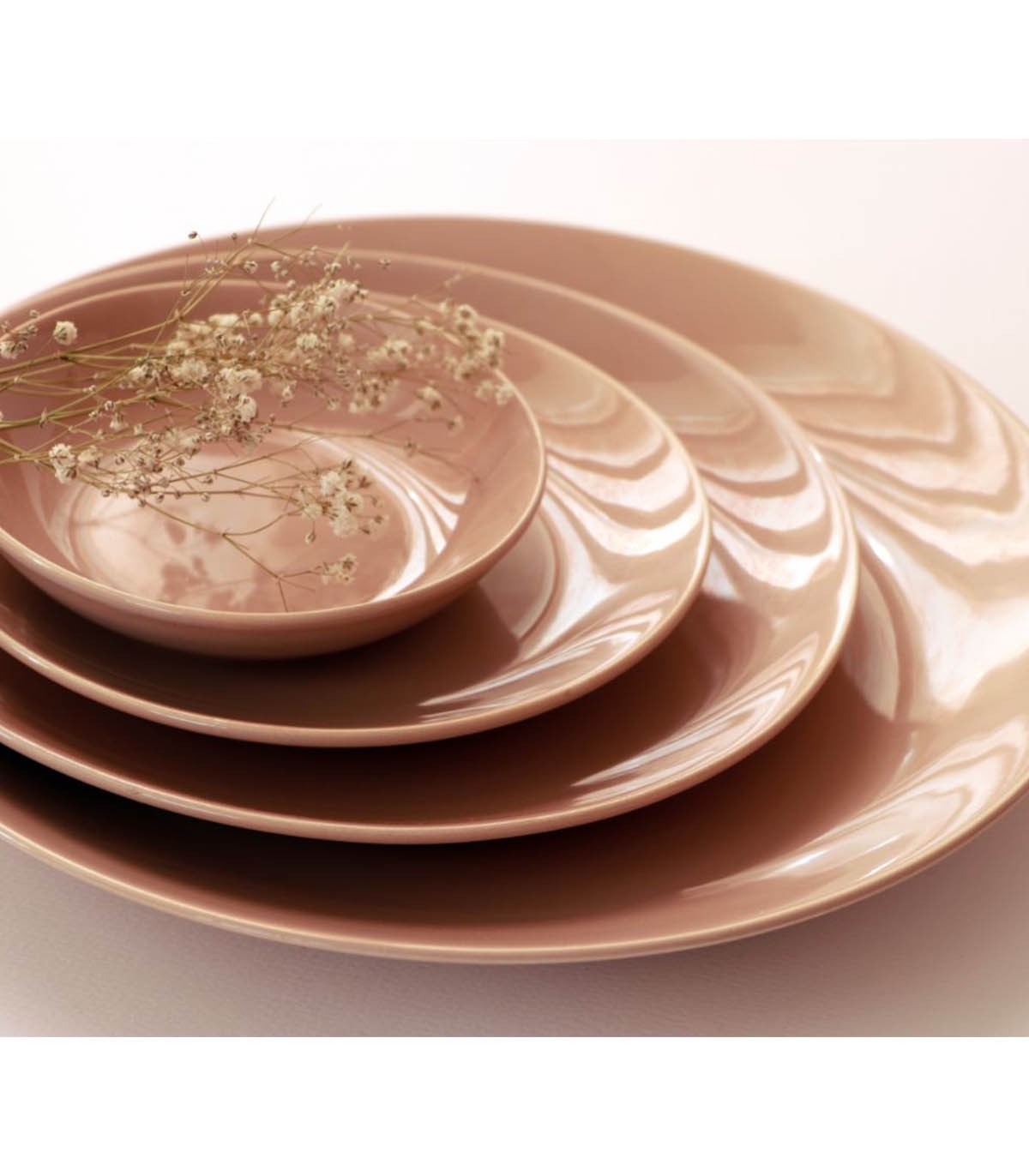 سرویس چینی شش نفره 30 پارچه ساده مدل چشمه