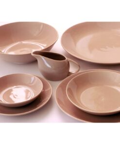 سرویس چینی شش نفره 30 پارچه ساده مدل چشمه