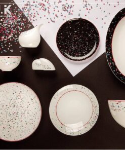 سرویس چینی شش نفره 29 پارچه خالدار مدل 717112